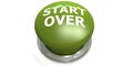 Start over green button isolated