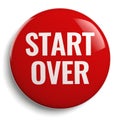 Start Over Red Symbol Isolated Royalty Free Stock Photo