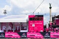 Start point preparations for the Giro d`Italia bicycle race in Budapest, Hungary