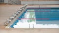 Start position in competition swimming pool. Royalty Free Stock Photo