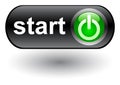 Start - power on - button Royalty Free Stock Photo