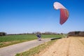 Start powered paraglider Royalty Free Stock Photo
