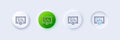 Start presentation line icon. Photo image thumbnail sign. Line icons. Vector