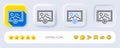 Start presentation line icon. Photo image thumbnail sign. Neumorphic buttons. Vector