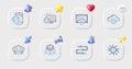 Start presentation, Mobile internet and Heart line icons. For web app, printing. Vector