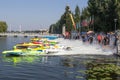 Start of the race UIM World Championship 2018 Ternopil Hydro GP Royalty Free Stock Photo