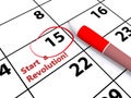 start a revolution on calendar Royalty Free Stock Photo