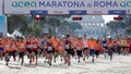 Start of the Run for Fun in the 24th edition of the Rome Marathon.