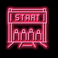start of run neon glow icon illustration Royalty Free Stock Photo