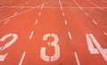Start running track in stadium or sport park Royalty Free Stock Photo