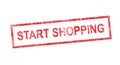 Start shopping in red rectangular stamp