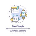 Start simple multi color concept icon