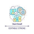 Start small concept icon