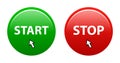 Start stop button Royalty Free Stock Photo