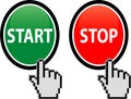 Start and Stop button Royalty Free Stock Photo