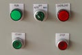 Start and stop buttons on control panel. Royalty Free Stock Photo
