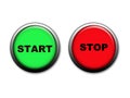 Start and stop buttons Royalty Free Stock Photo