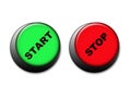 Start and stop buttons Royalty Free Stock Photo