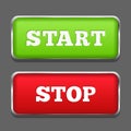 Start Stop Buttons Royalty Free Stock Photo