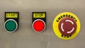 Start, Stop and Emergency buttons Royalty Free Stock Photo