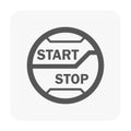 Start-Stop Engine Button Royalty Free Stock Photo