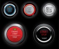 Start stop engine buttons Royalty Free Stock Photo