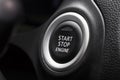 Start stop engine buttons in car Royalty Free Stock Photo