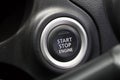 Start stop engine buttons in car Royalty Free Stock Photo