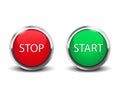 Start Stop Glossy Button