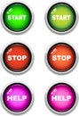Start / Stop Web Buttons Royalty Free Stock Photo