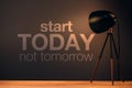 Start today not tomorrow Royalty Free Stock Photo