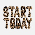 Start today.  Vector hand drawn lettering  isolated. Royalty Free Stock Photo