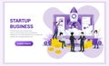 Start up business concept with businessmen came to an agreement and completed the deal with shaking hands. Can use for web banner Royalty Free Stock Photo