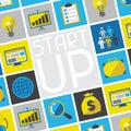 Start-up business concept in flat design style Royalty Free Stock Photo