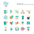 Start up business, entrepreneurship and more, thin line icons se