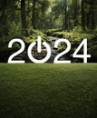 Happy new year 2024 success concept, Generative AI Royalty Free Stock Photo