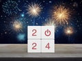 Happy new year 2024 success concept, Generative AI Royalty Free Stock Photo