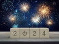 Happy new year 2024 success concept, Generative AI Royalty Free Stock Photo