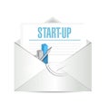 Start-up business mail sign concept