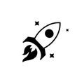Start Up Business Outlined Line Vector Icon Rocket Launch startup