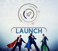 Start Up Business Rocket Ship Graphic Concept Royalty Free Stock Photo