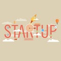 Start Up Concept Composition - Flat Design