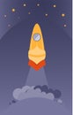 Start Up Concept Looks Like Space Rocket Launch Royalty Free Stock Photo