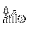 Start up growth Vector Icon which can easily modify or edit Royalty Free Stock Photo