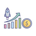 Start up growth Vector Icon which can easily modify or edit Royalty Free Stock Photo