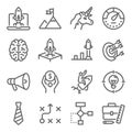 Start up icon illustration vector set. Contains such icon as Business, launch, startup, planning, strategy goal, target and more.