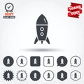 Start up icon. Startup business rocket sign