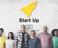 Start up Launch Homepage New Business Concept Royalty Free Stock Photo