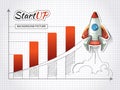 Start up new business project infographic Royalty Free Stock Photo