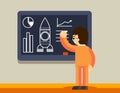 Start up plan on chalkboard Royalty Free Stock Photo